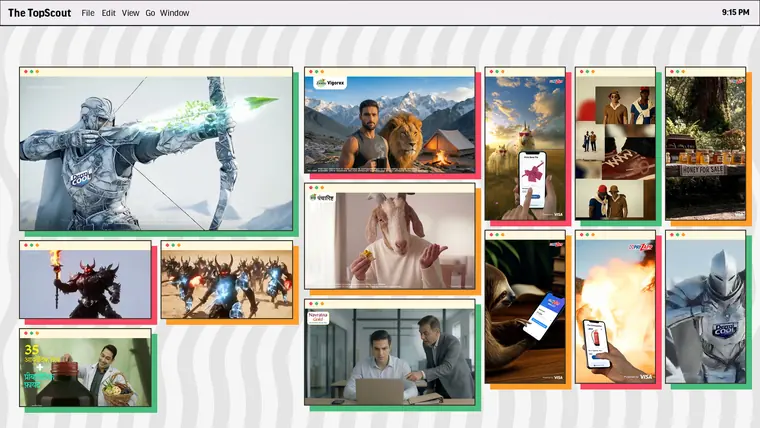 AI film frames from DermiCool, Zandu, Navratna, HDFC PayZapp and One8.